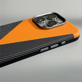 Leather Carbon Cloth SpliceMash iPhone Case-Exoticase-Exoticase