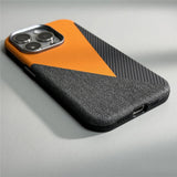 Leather Carbon Cloth SpliceMash iPhone Case-Exoticase-Exoticase