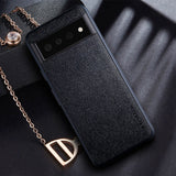 Leatherlike Textured Google Pixel 6 Case-Exoticase-For Google Pixel 6 Pro-Black-
