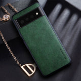 Leatherlike Textured Google Pixel 6 Case-Exoticase-For Google Pixel 6 Pro-Green-