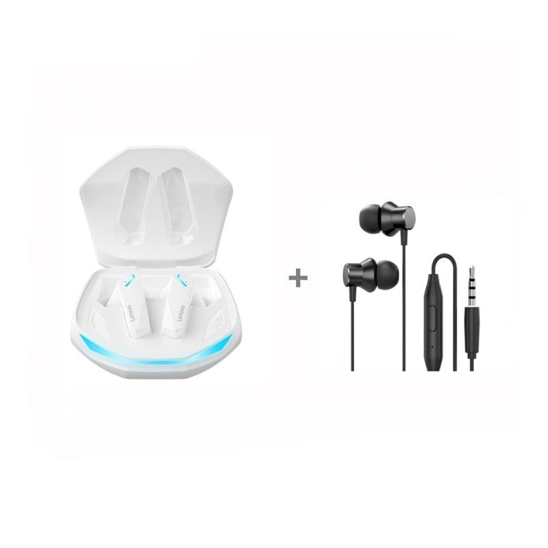 Lenovo ThinkPlus Wireless Earbuds-Exoticase-White + Extra Earphones-