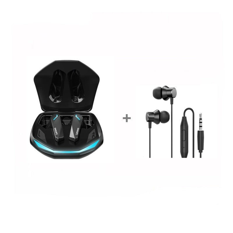 Lenovo ThinkPlus Wireless Earbuds-Exoticase-Black + Extra Earphones-