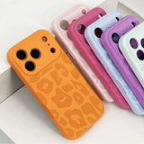 Leopard Print Matte Silicone iPhone Case-Exoticase-Exoticase