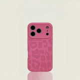 Leopard Print Matte Silicone iPhone Case-Exoticase-Exoticase