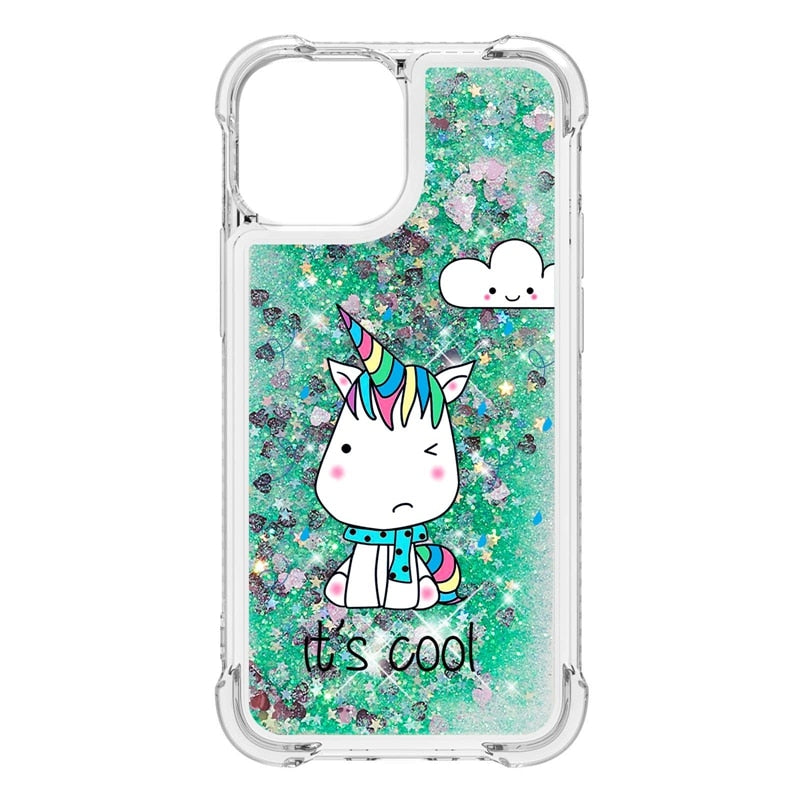 Liquid Glitter Quicksand Apple iPhone Case 14 Series - Exoticase - For iPhone 14 Pro Max / A7