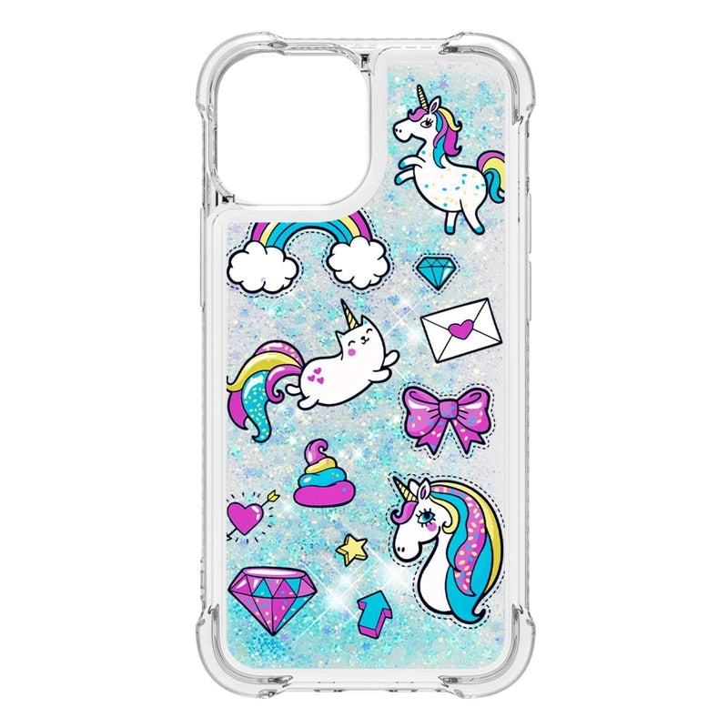 Liquid Glitter Quicksand Apple iPhone Case 14 Series - Exoticase - For iPhone 14 Pro Max / A8