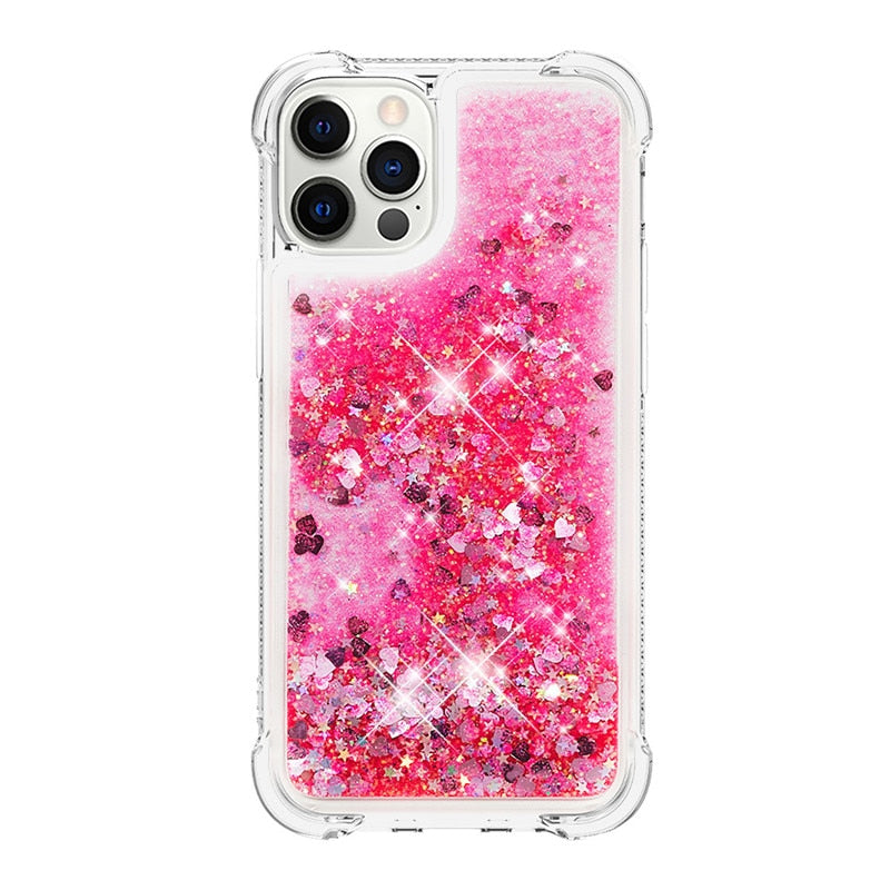 Liquid Glitter Quicksand Apple iPhone Case 14 Series - Exoticase - For iPhone 14 Pro Max / B1