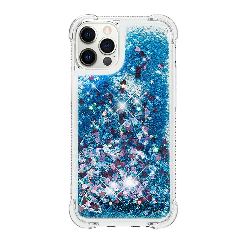 Liquid Glitter Quicksand Apple iPhone Case 14 Series - Exoticase - For iPhone 14 Pro Max / B2