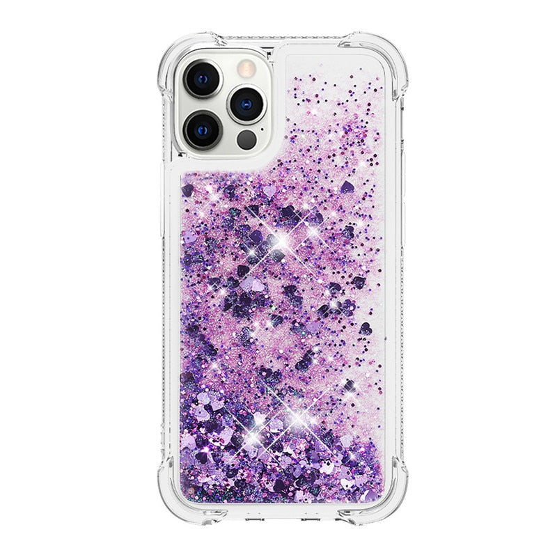 Liquid Glitter Quicksand Apple iPhone Case 14 Series - Exoticase - For iPhone 14 Pro Max / B5