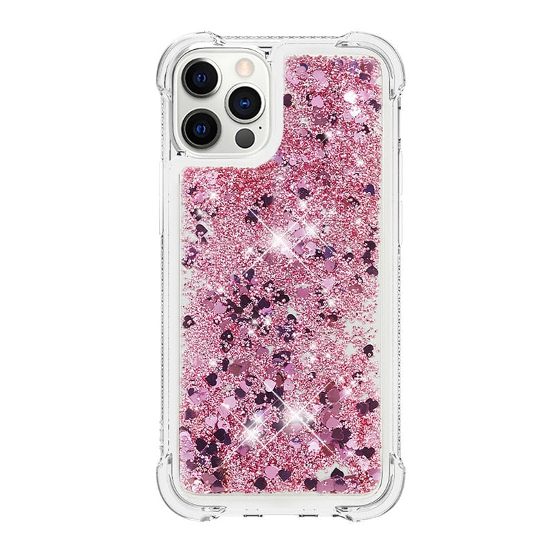 Liquid Glitter Quicksand Apple iPhone Case 14 Series - Exoticase - For iPhone 14 Pro Max / B9