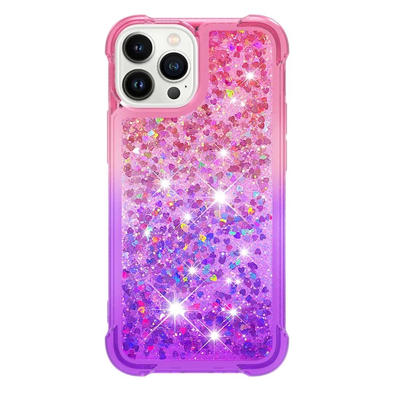 Liquid Glitter Quicksand Apple iPhone Case 15 Series - Exoticase - For iPhone 15 Pro Max / C2
