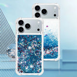 Liquid Glitter Quicksand Apple iPhone Case-Exoticase-For iPhone 17 Pro Max-Blue-Exoticase