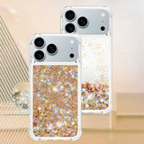 Liquid Glitter Quicksand Apple iPhone Case-Exoticase-For iPhone 17 Pro Max-Gold-Exoticase