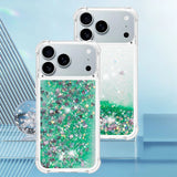 Liquid Glitter Quicksand Apple iPhone Case-Exoticase-For iPhone 17 Pro Max-Green-Exoticase