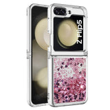 Liquid Glitter Quicksand Case For Samsung Galaxy Z Flip-Exoticase-for Samsung Z Flip 5-Rose Gold-