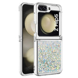 Liquid Glitter Quicksand Case For Samsung Galaxy Z Flip-Exoticase-for Samsung Z Flip 5-Silver-Exoticase