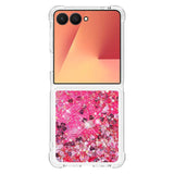 Liquid Glitter Quicksand Case For Samsung Galaxy Z Flip-Exoticase-for Samsung Z Flip 7-Dark Pink-Exoticase