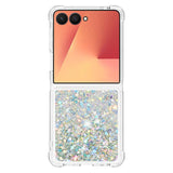 Liquid Glitter Quicksand Case For Samsung Galaxy Z Flip-Exoticase-for Samsung Z Flip 7-Silver-Exoticase