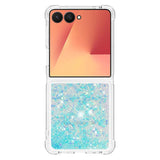 Liquid Glitter Quicksand Case For Samsung Galaxy Z Flip-Exoticase-for Samsung Z Flip 7-Sky Blue-Exoticase