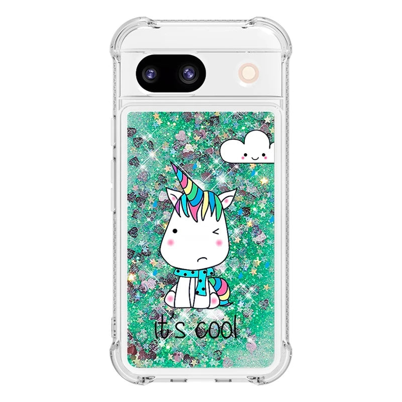 Liquid Glitter Quicksand Google Pixel Case-Exoticase-For Pixel 8 Pro-A7-