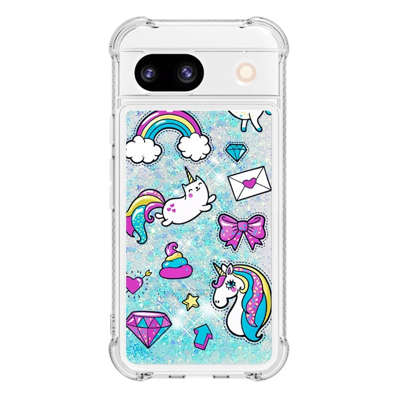 Liquid Glitter Quicksand Google Pixel Case-Exoticase-For Pixel 8 Pro-A8-