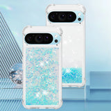 Liquid Glitter Quicksand Google Pixel Case-Exoticase-Google Pixel 10 Pro XL-Aqua-Exoticase