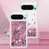 Liquid Glitter Quicksand Google Pixel Case-Exoticase-Google Pixel 10 Pro XL-Rose Gold-Exoticase