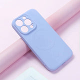 Liquid Silicone Apple MagSafe iPhone Case-Exoticase-For iPhone 15 Pro Max-Lavender-