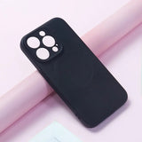 Liquid Silicone Apple MagSafe iPhone Case-Exoticase-For iPhone 15 Pro Max-Black-