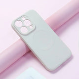 Liquid Silicone Apple MagSafe iPhone Case-Exoticase-For iPhone 15 Pro Max-White-