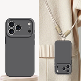 Liquid Silicone Shockproof iPhone Case With Crossbody Lanyard-Exoticase-Dark Gray-For iPhone 17 Pro Max-Exoticase