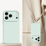 Liquid Silicone Shockproof iPhone Case With Crossbody Lanyard-Exoticase-Mint Green-For iPhone 17 Pro Max-Exoticase