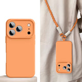 Liquid Silicone Shockproof iPhone Case With Crossbody Lanyard-Exoticase-Orange-For iPhone 17 Pro Max-Exoticase