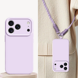 Liquid Silicone Shockproof iPhone Case With Crossbody Lanyard-Exoticase-Purple-For iPhone 17 Pro Max-Exoticase