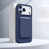 Liquid Silicone Shockproof iPhone Case with Detachable Wallet-Exoticase-Dark Blue-iPhone 17 Pro Max-Exoticase