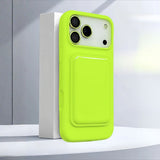 Liquid Silicone Shockproof iPhone Case with Detachable Wallet-Exoticase-Fluorescent Green-iPhone 17 Pro Max-Exoticase