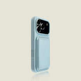 Liquid Silicone Shockproof iPhone Case with Detachable Wallet-Exoticase-Blue-iPhone 17 Pro Max-Exoticase