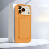 Liquid Silicone Shockproof iPhone Case with Detachable Wallet-Exoticase-Orange-iPhone 17 Pro Max-Exoticase