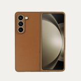 Litchi Grain Genuine Leather Samsung Z Fold Case-Exoticase-Exoticase