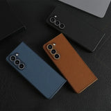 Litchi Grain Genuine Leather Samsung Z Fold Case-Exoticase-Exoticase