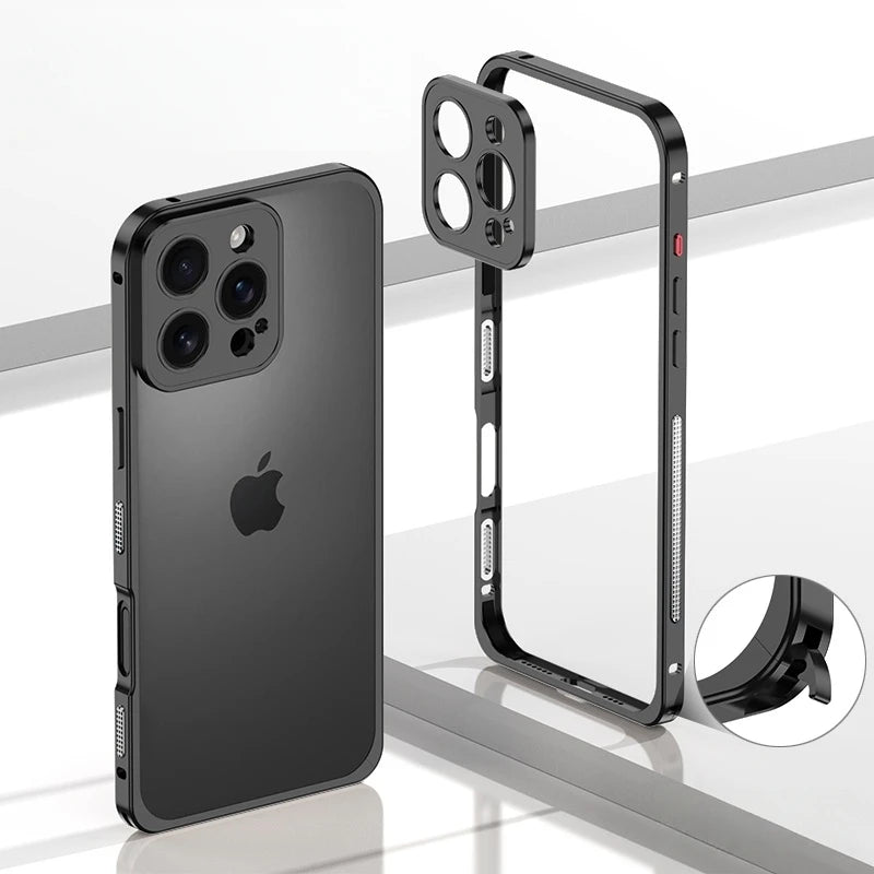 LiteFrame VentEdge iPhone Bumper Case-Exoticase-iPhone 16 Pro Max-Black-Exoticase