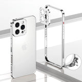 LiteFrame VentEdge iPhone Bumper Case-Exoticase-iPhone 16 Pro Max-Silver-Exoticase