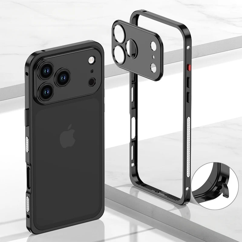 LiteFrame VentEdge iPhone Bumper Case-Exoticase-iPhone 17 Pro Max-Black-Exoticase