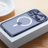 LuminumEdge Machined Metallic iPhone Case-Exoticase-For iPhone 17 Pro Max-Magnetic Blue-Exoticase