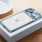 LuminumEdge Machined Metallic iPhone Case-Exoticase-For iPhone 18 Pro Max-Magnetic Light Blue-Exoticase