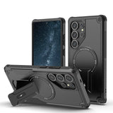 Luxury MagSafe Folding Stand Samsung Case-Exoticase-Black-For Samsung S25 Ultra-Exoticase