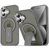 Luxury MagSafe Folding Stand iPhone Case-Exoticase-For iPhone 16 Pro Max-Gray-Exoticase