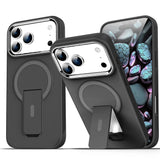 Luxury MagSafe Folding Stand iPhone Case-Exoticase-For iPhone 17 Pro Max-Black-Exoticase
