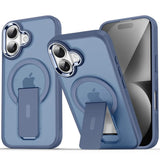 Luxury MagSafe Folding Stand iPhone Case-Exoticase-For iPhone 16 Pro Max-Blue-Exoticase