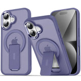 Luxury MagSafe Folding Stand iPhone Case-Exoticase-For iPhone 16 Pro Max-Dark purple-Exoticase
